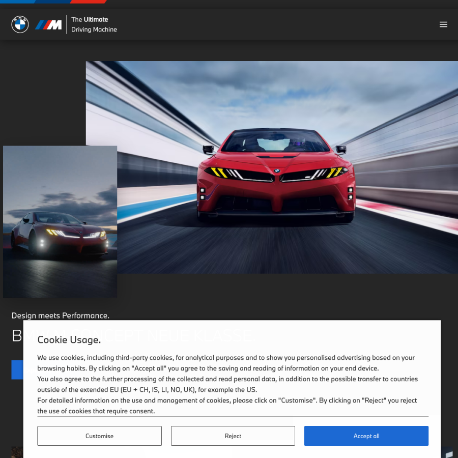 bmw-m.com homepage screenshot
