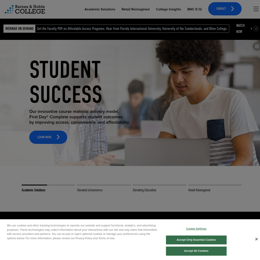 bncollege.com homepage screenshot