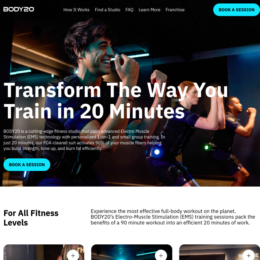 body20.com homepage screenshot