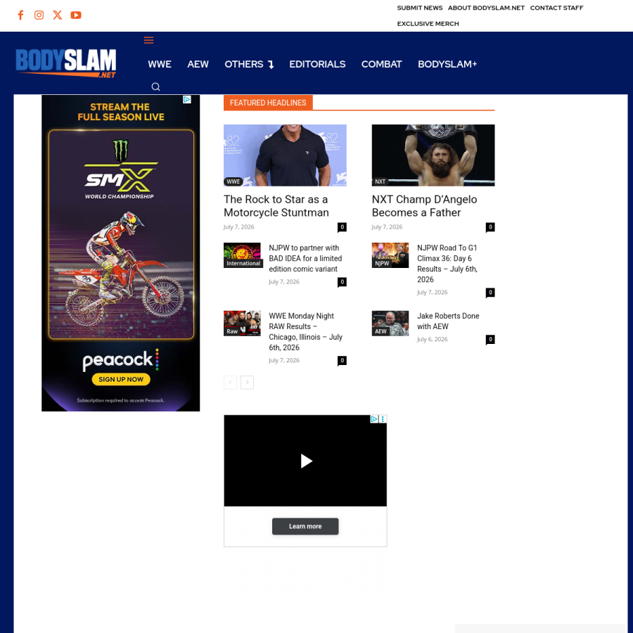 bodyslam.net homepage screenshot