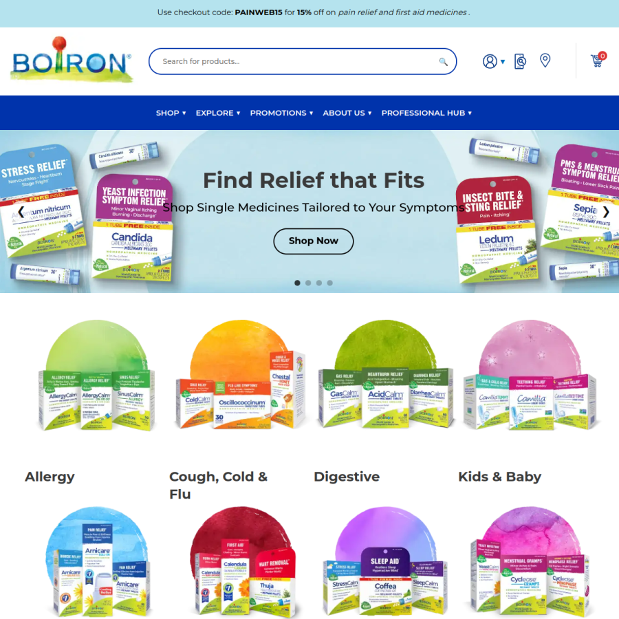 boironusa.com homepage screenshot