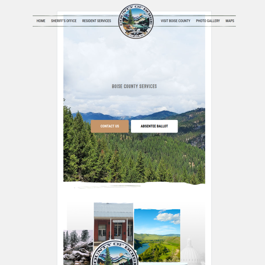 boisecounty.us homepage screenshot