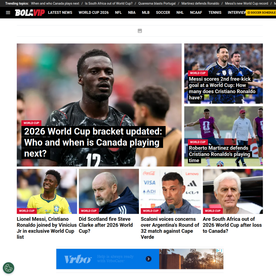 bolavip.com homepage screenshot