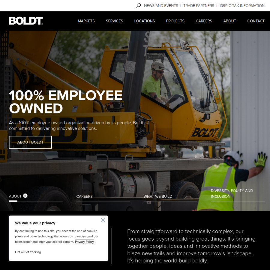 boldt.com homepage screenshot