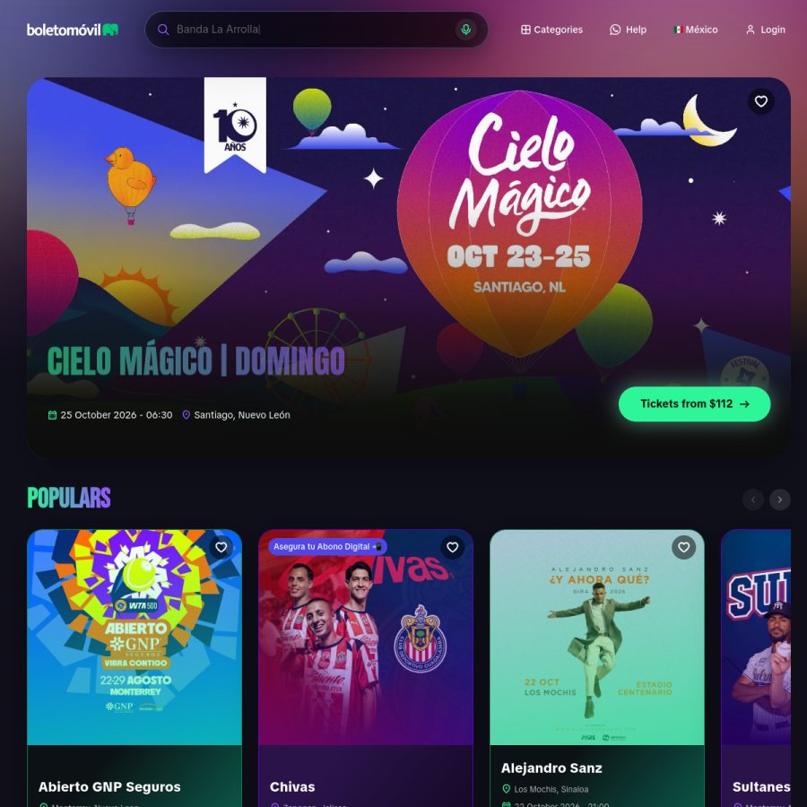 boletomovil.com homepage screenshot