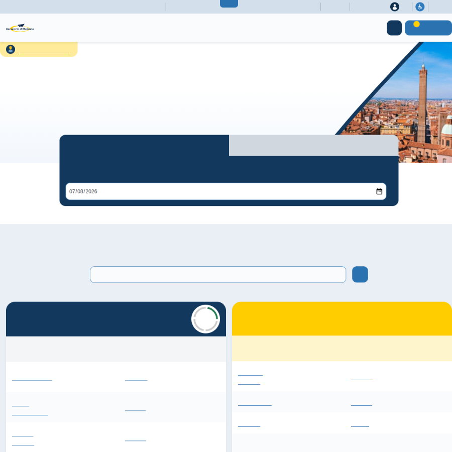 bologna-airport.it homepage screenshot