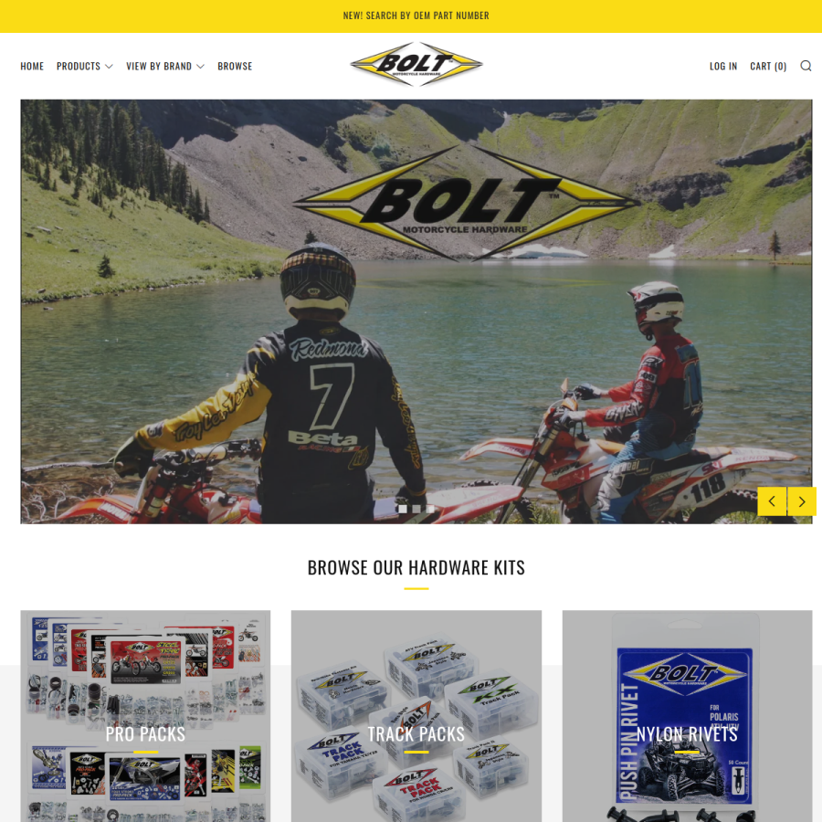 boltmotorcyclehardware.com homepage screenshot