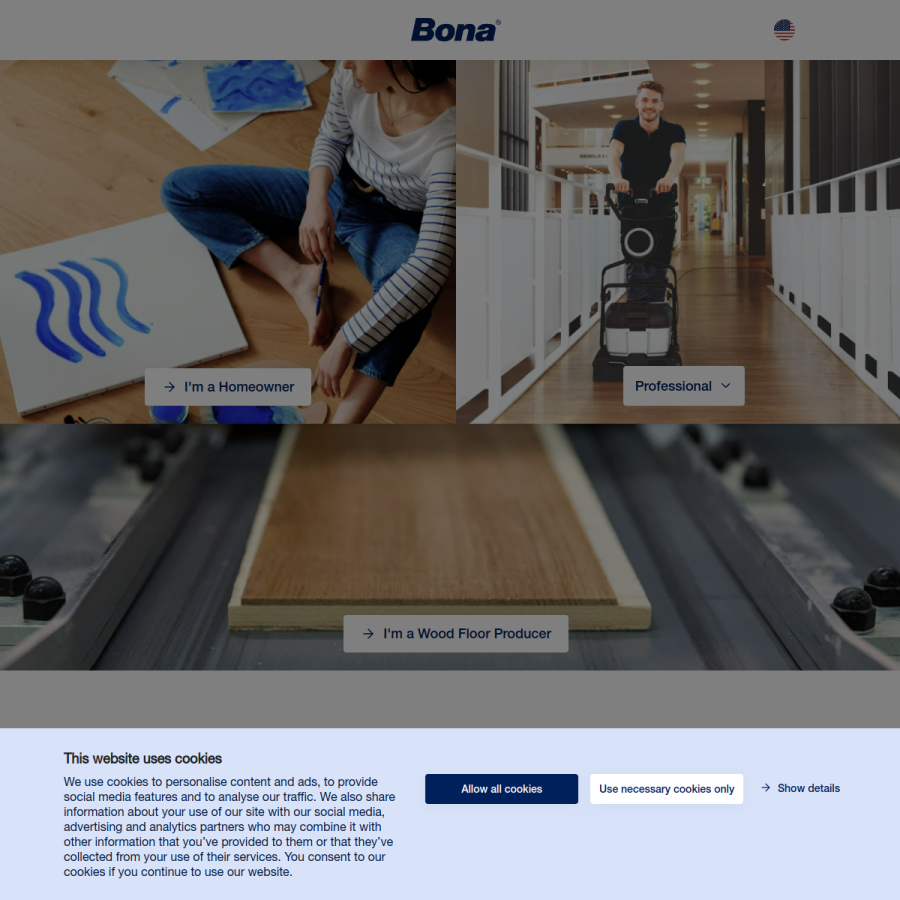 bona.com homepage screenshot