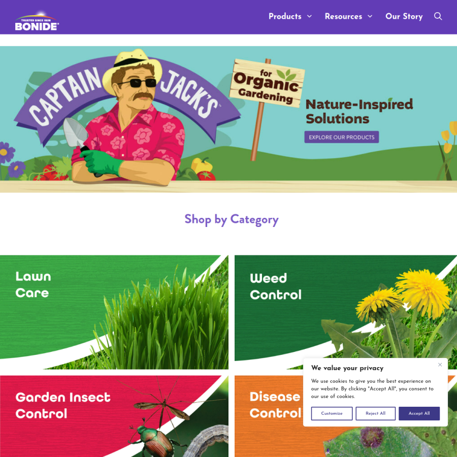 bonide.com homepage screenshot