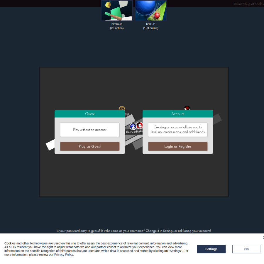 bonk.io homepage screenshot