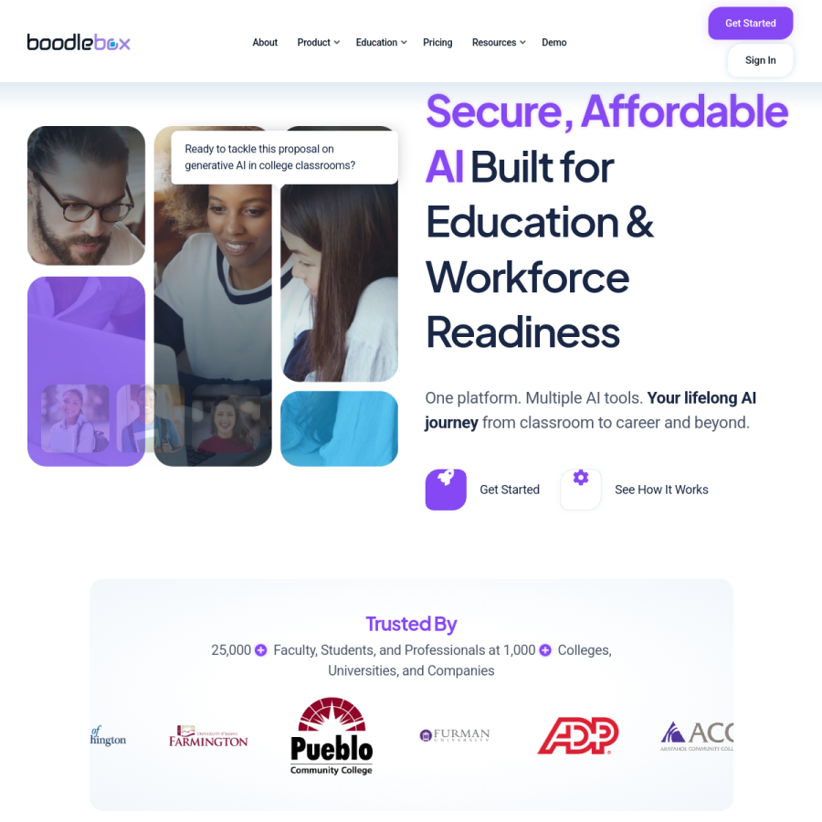 boodlebox.ai homepage screenshot