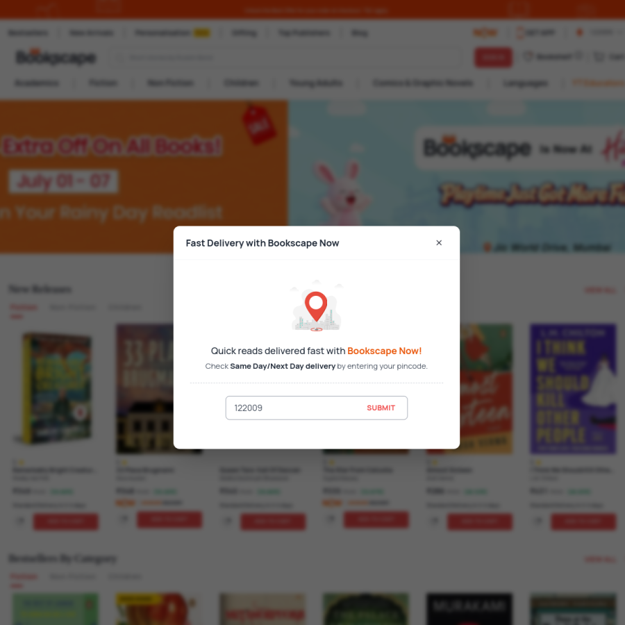 bookscape.com homepage screenshot