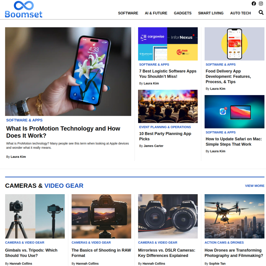 boomset.com homepage screenshot