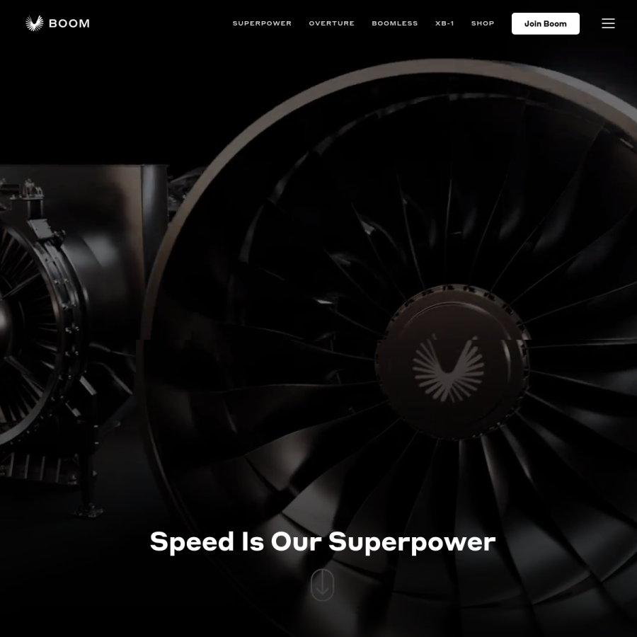 boomsupersonic.com homepage screenshot