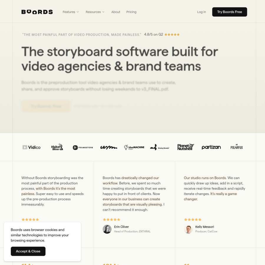 boords.com homepage screenshot
