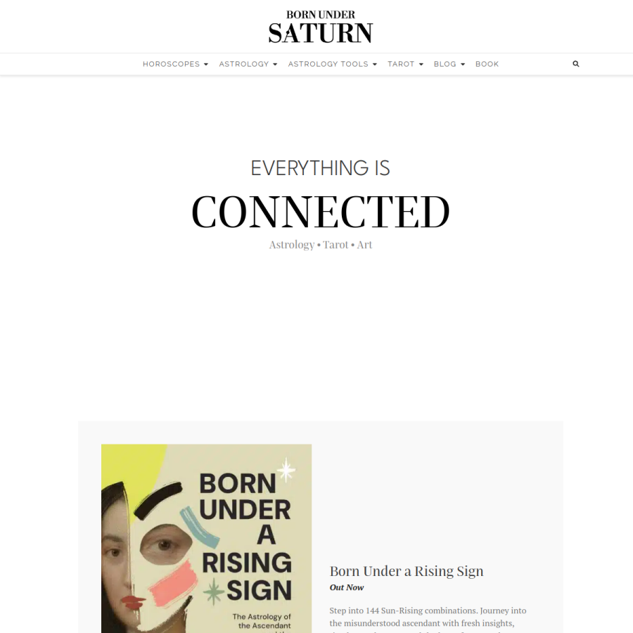 bornundersaturn.com homepage screenshot