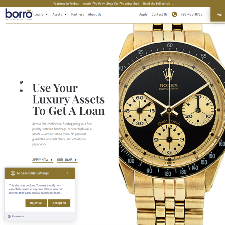 borro.com homepage screenshot