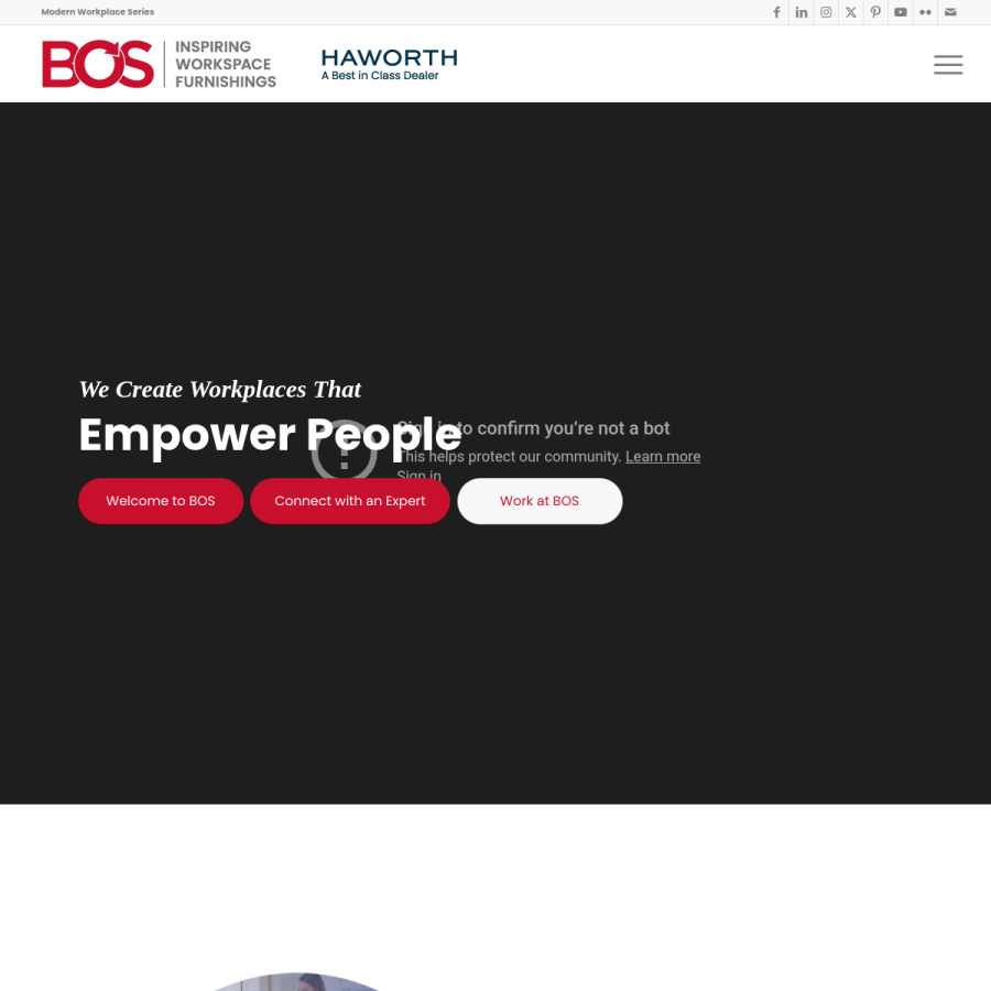 bos.com homepage screenshot