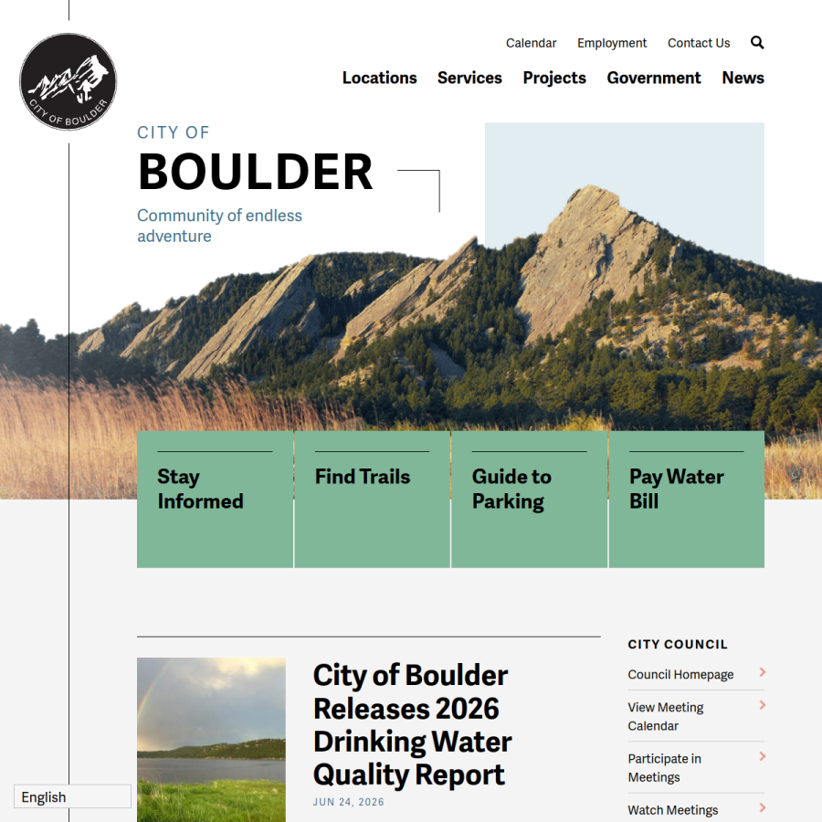 bouldercolorado.gov homepage screenshot