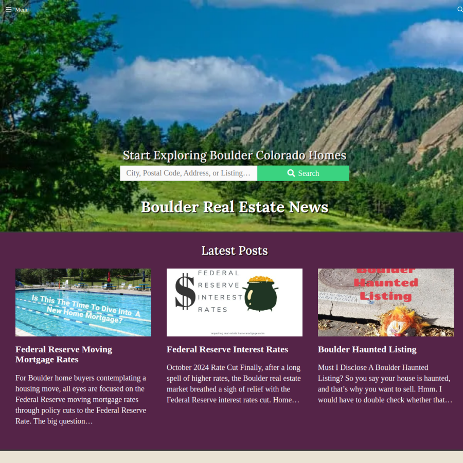 boulderrealestatenews.com homepage screenshot