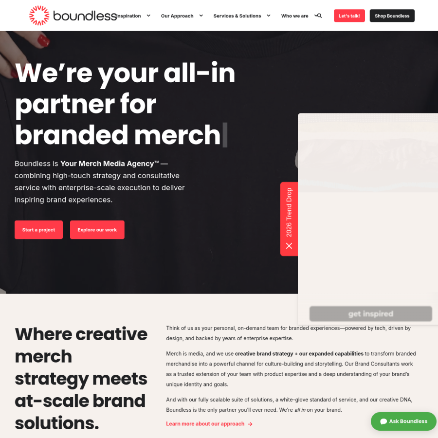boundlessnetwork.com homepage screenshot