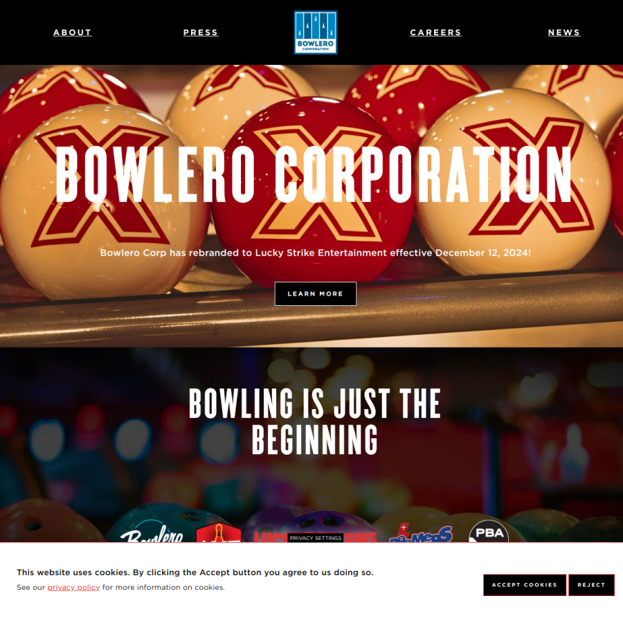 bowlerocorp.com homepage screenshot