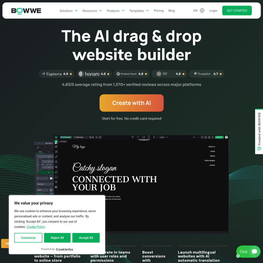bowwe.com homepage screenshot