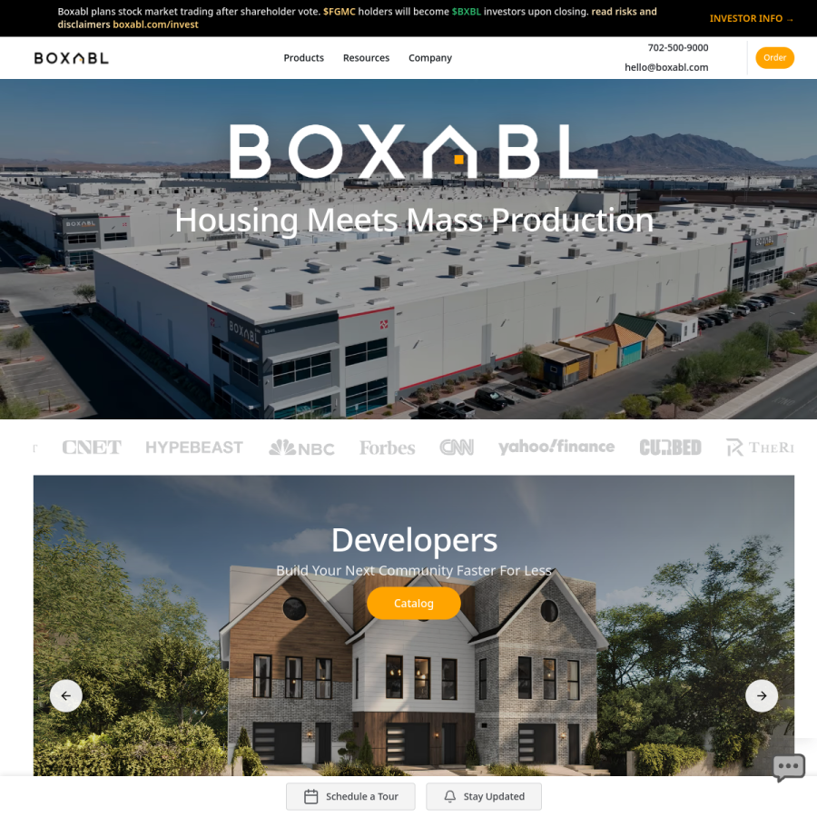 boxabl.com homepage screenshot