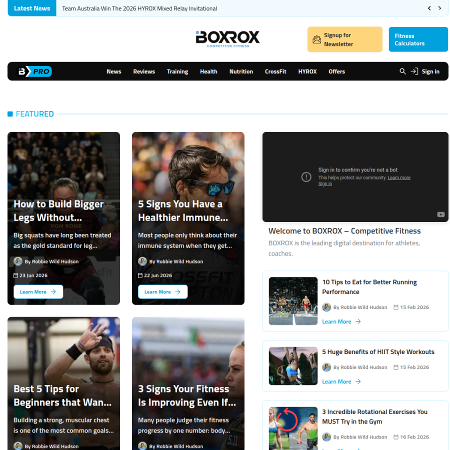 boxrox.com homepage screenshot
