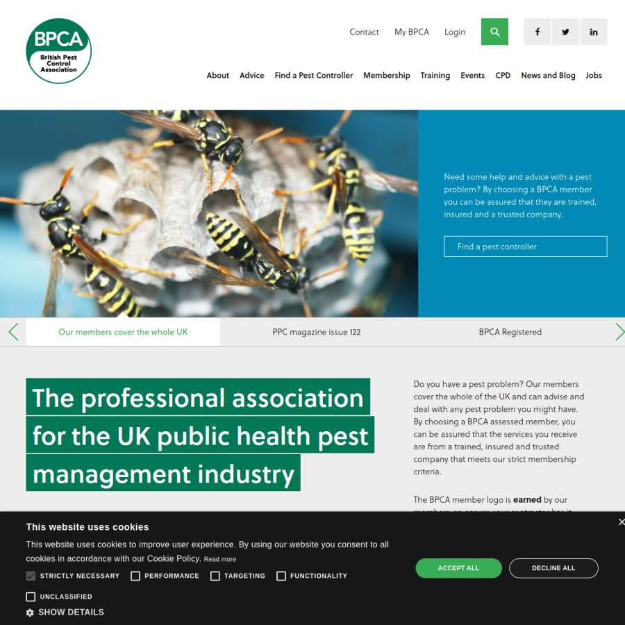 bpca.org.uk homepage screenshot