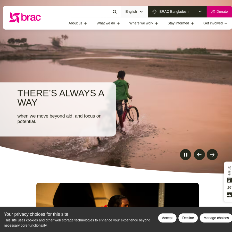 brac.net homepage screenshot