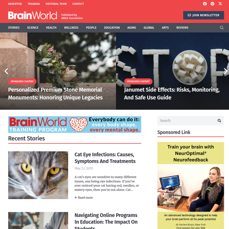 brainworldmagazine.com homepage screenshot