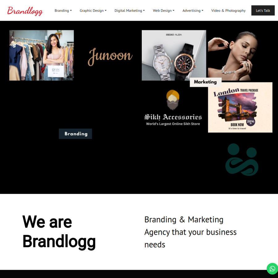 brandlogg.com homepage screenshot
