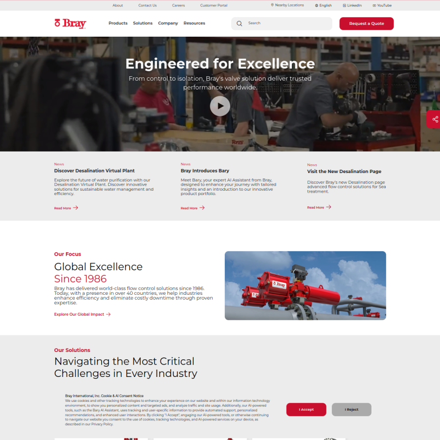 bray.com homepage screenshot