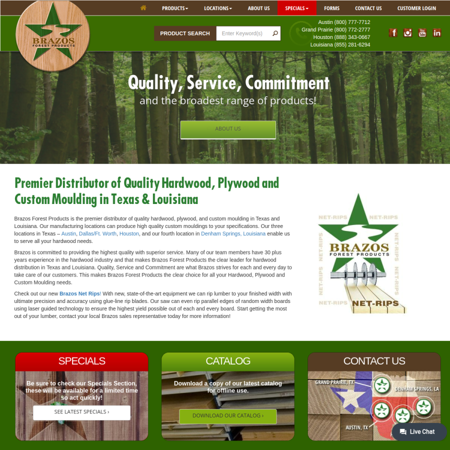 brazosfp.com homepage screenshot
