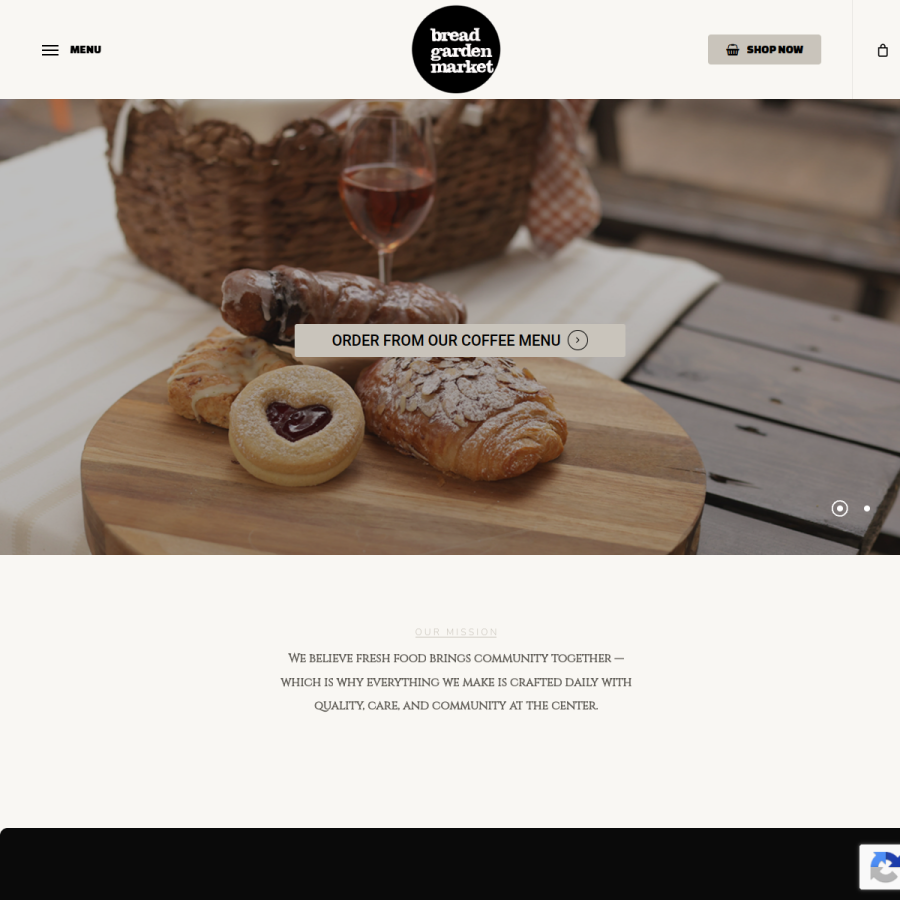 breadgardenmarket.com homepage screenshot