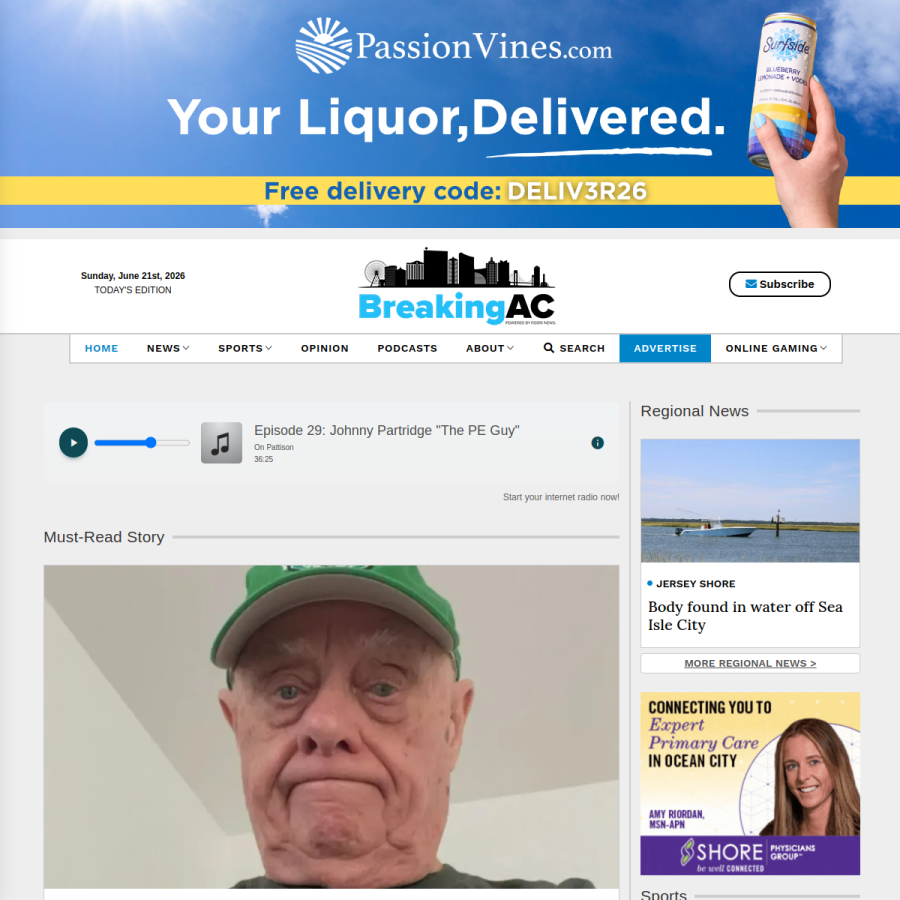 breakingac.com homepage screenshot