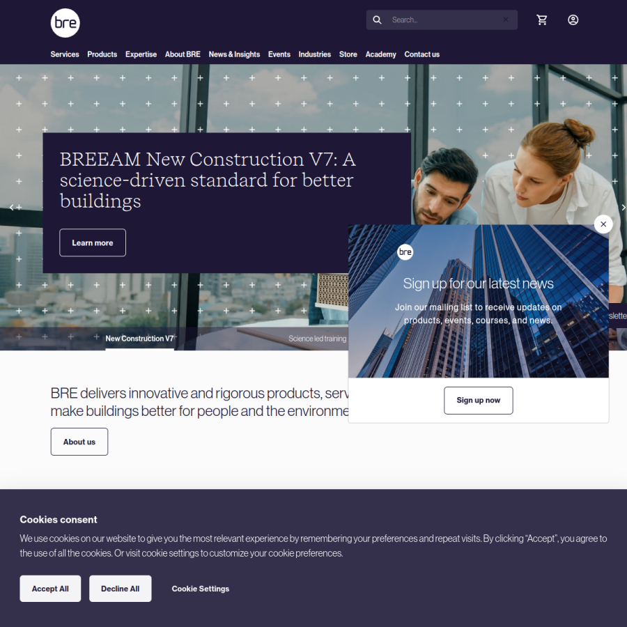 bregroup.com homepage screenshot