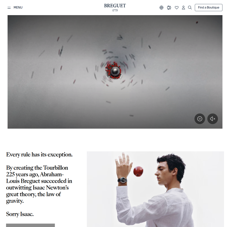 breguet.com homepage screenshot