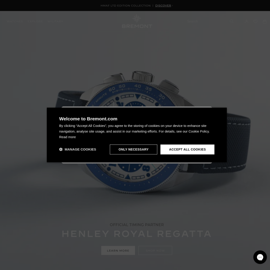 bremont.com homepage screenshot