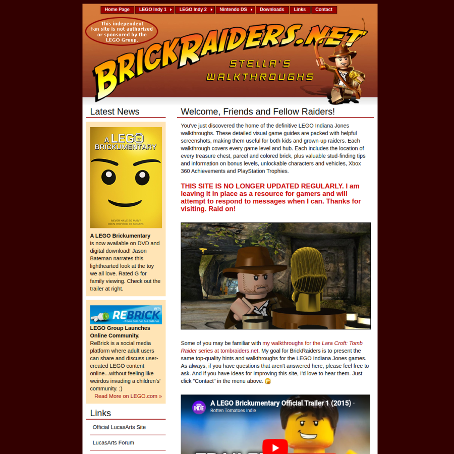 brickraiders.net homepage screenshot