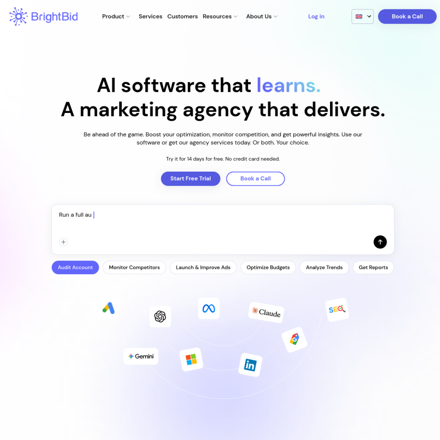 brightbid.com homepage screenshot