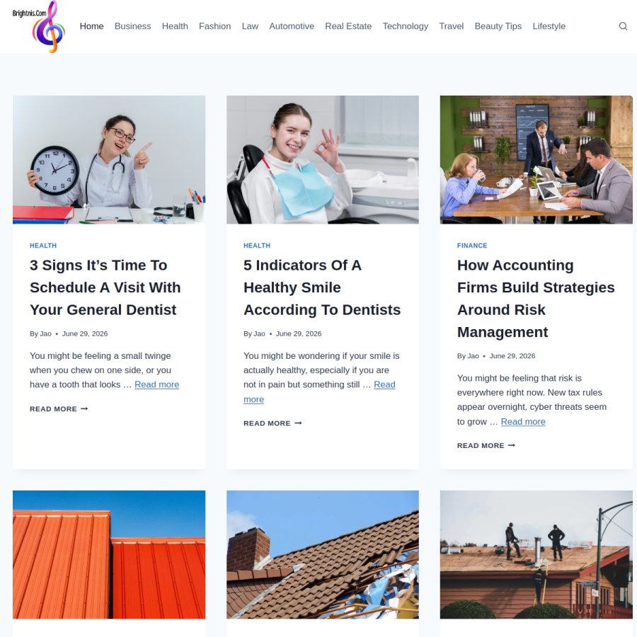 brightnis.com homepage screenshot