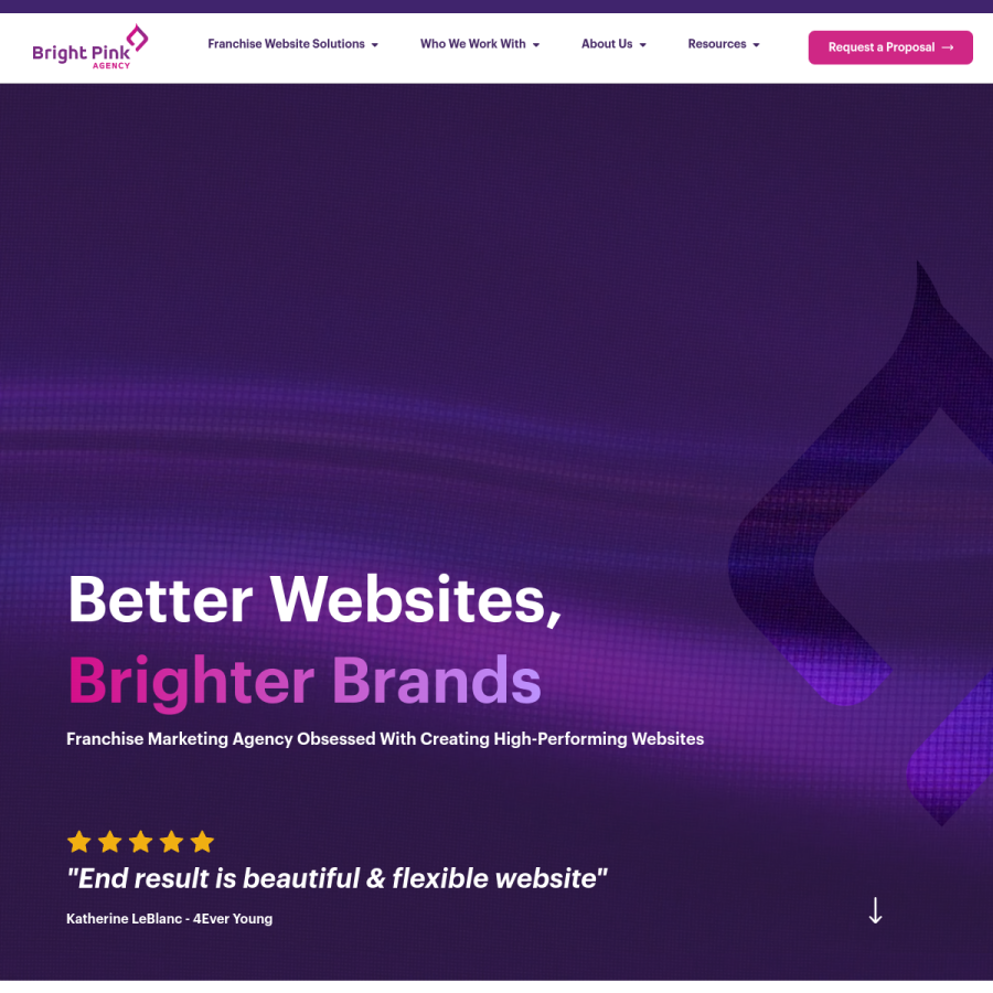 brightpinkagency.com homepage screenshot