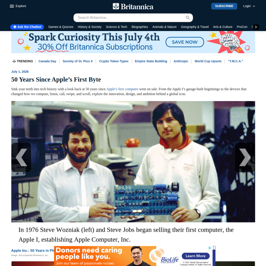 britannica.com homepage screenshot