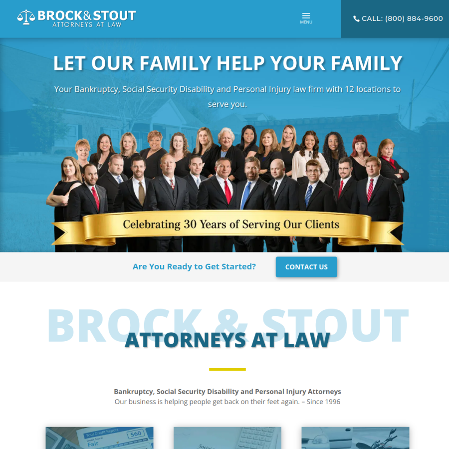 brockandstout.com homepage screenshot