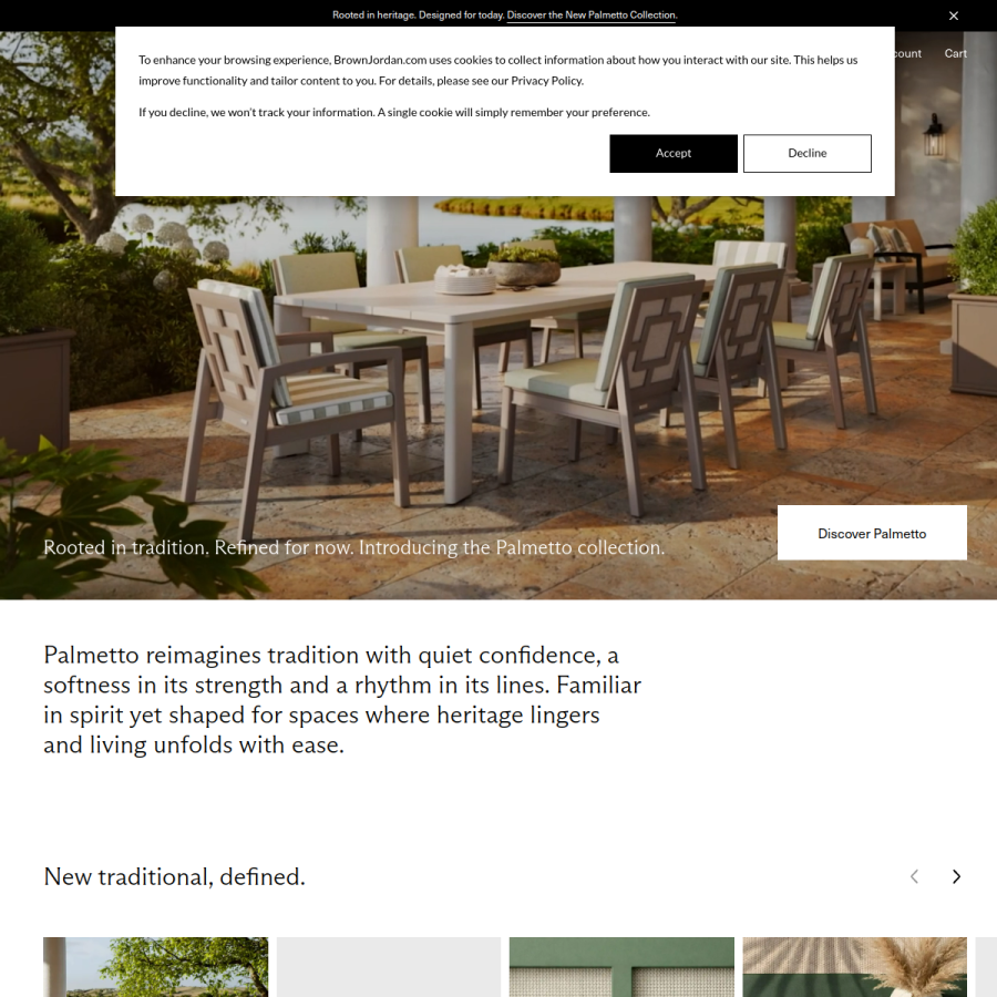 brownjordan.com homepage screenshot