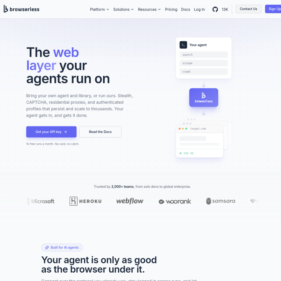 browserless.io homepage screenshot