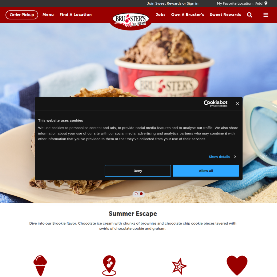 brusters.com homepage screenshot