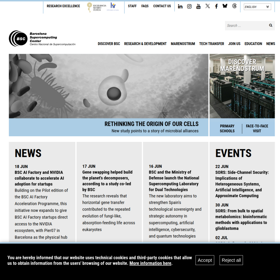 bsc.es homepage screenshot